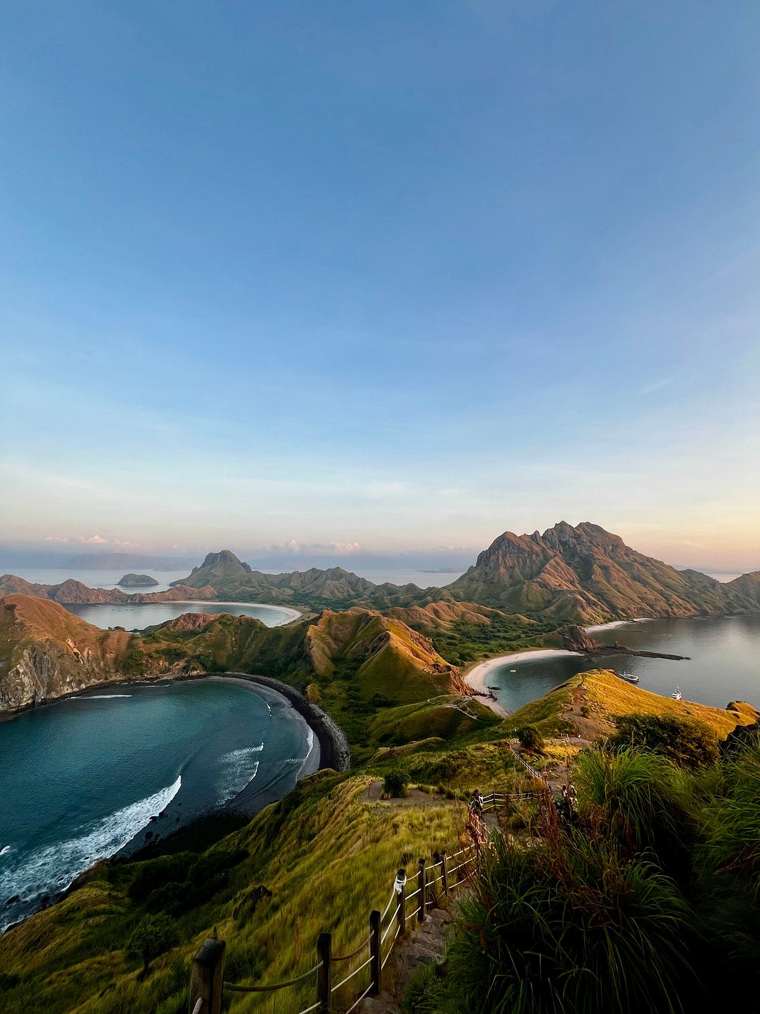 Sunset trekking on Padar Island